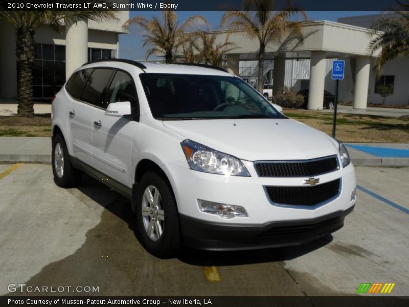 Summit White / Ebony 2010 Chevrolet Traverse LT AWD