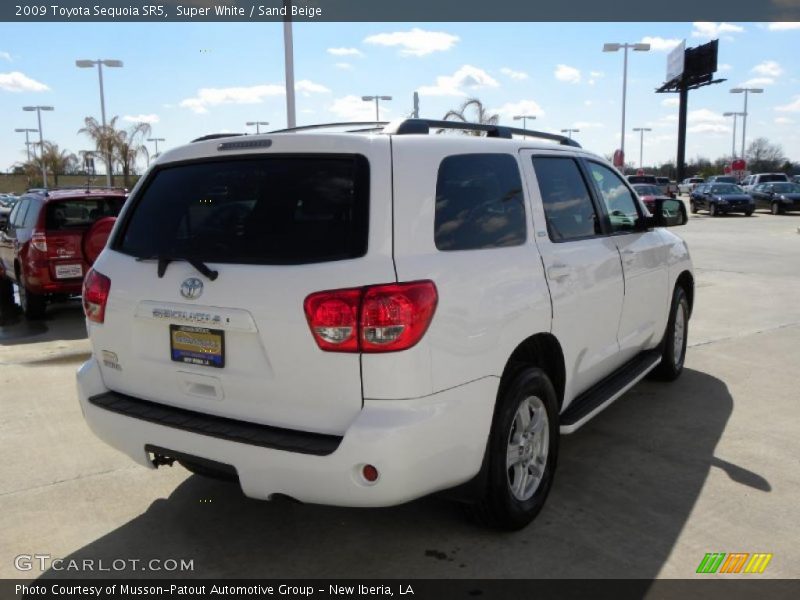 Super White / Sand Beige 2009 Toyota Sequoia SR5