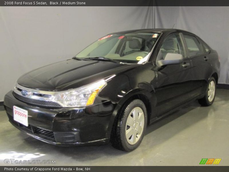 Black / Medium Stone 2008 Ford Focus S Sedan