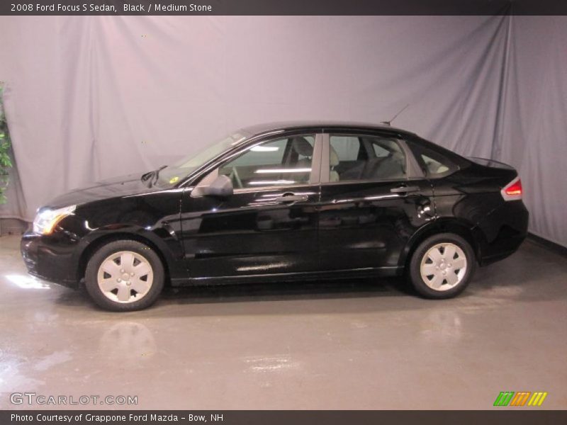Black / Medium Stone 2008 Ford Focus S Sedan