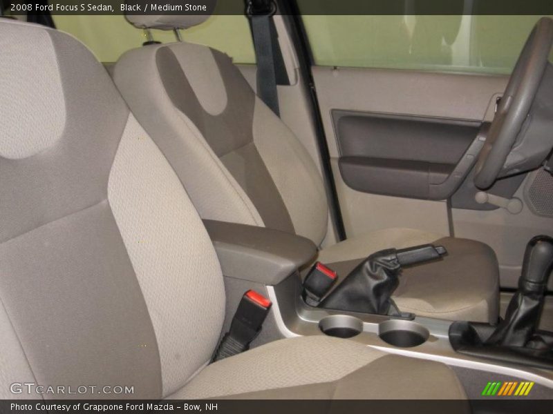 Black / Medium Stone 2008 Ford Focus S Sedan