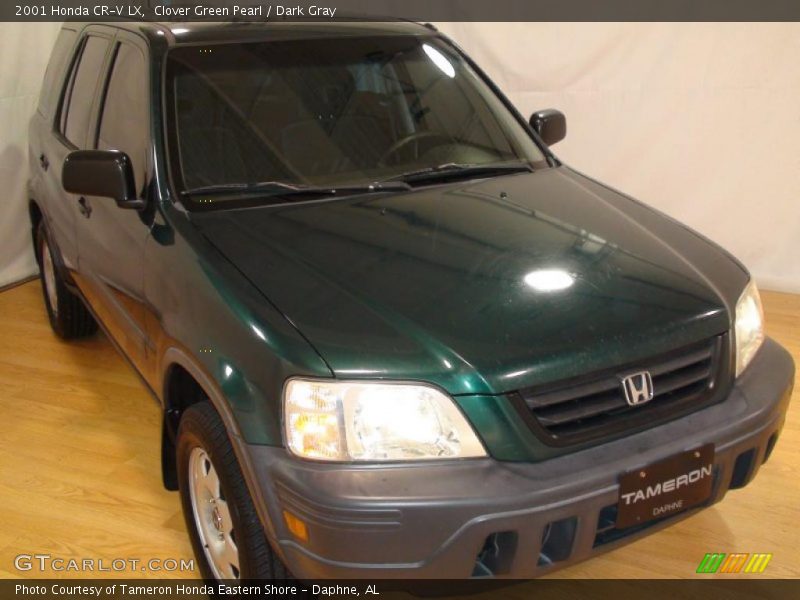 Clover Green Pearl / Dark Gray 2001 Honda CR-V LX