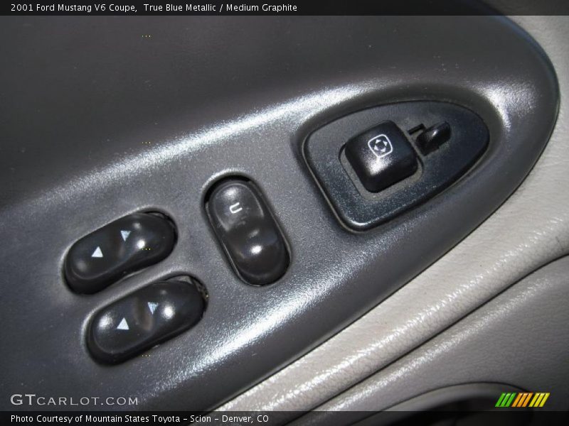 True Blue Metallic / Medium Graphite 2001 Ford Mustang V6 Coupe