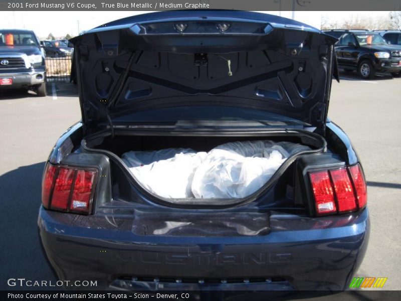 True Blue Metallic / Medium Graphite 2001 Ford Mustang V6 Coupe