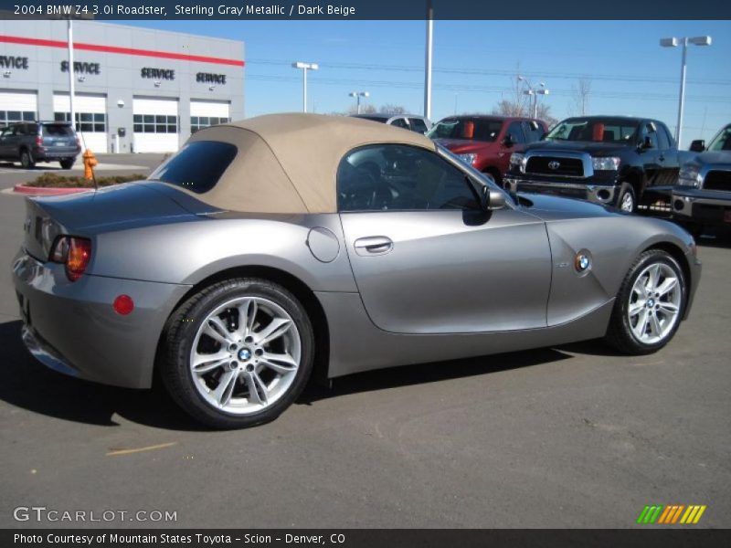 Sterling Gray Metallic / Dark Beige 2004 BMW Z4 3.0i Roadster