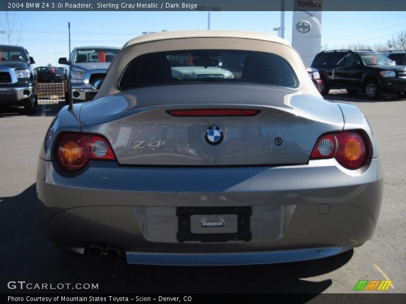 Sterling Gray Metallic / Dark Beige 2004 BMW Z4 3.0i Roadster