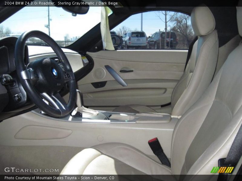 Sterling Gray Metallic / Dark Beige 2004 BMW Z4 3.0i Roadster