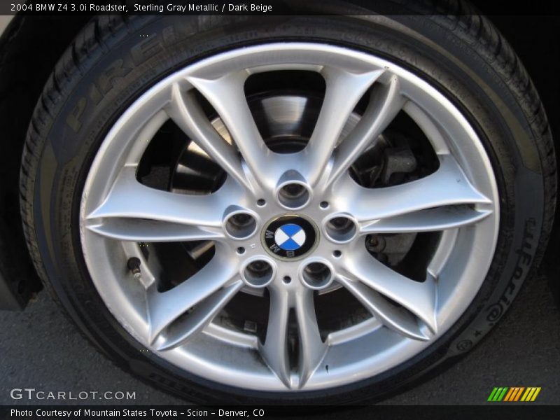 Sterling Gray Metallic / Dark Beige 2004 BMW Z4 3.0i Roadster