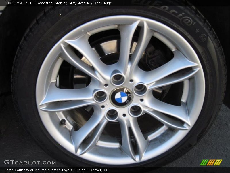 Sterling Gray Metallic / Dark Beige 2004 BMW Z4 3.0i Roadster