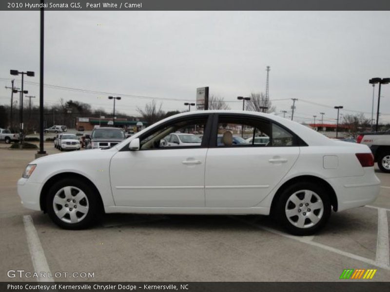 Pearl White / Camel 2010 Hyundai Sonata GLS