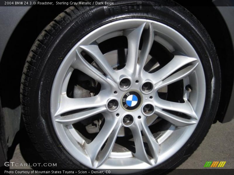 Sterling Gray Metallic / Dark Beige 2004 BMW Z4 3.0i Roadster