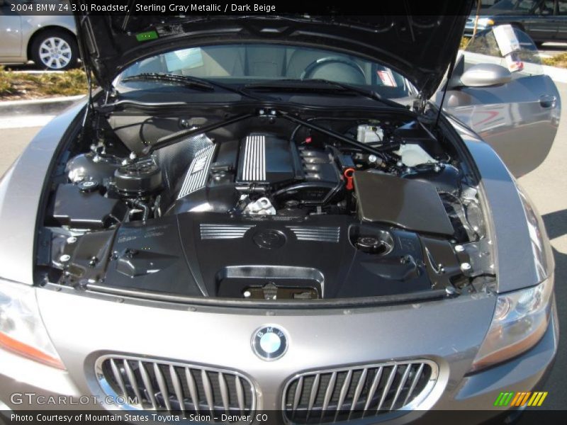 Sterling Gray Metallic / Dark Beige 2004 BMW Z4 3.0i Roadster