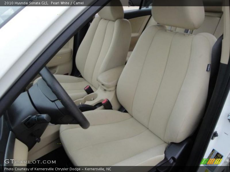 Pearl White / Camel 2010 Hyundai Sonata GLS
