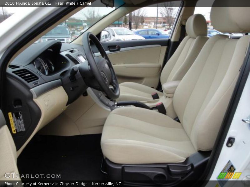 Pearl White / Camel 2010 Hyundai Sonata GLS