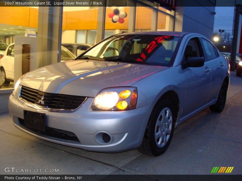 Liquid Silver Metallic / Black 2007 Mitsubishi Galant SE