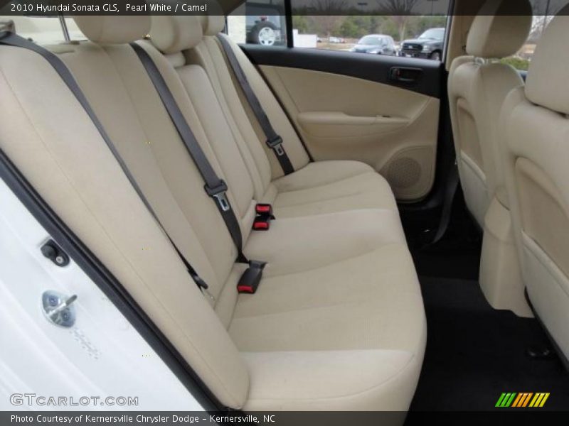 Pearl White / Camel 2010 Hyundai Sonata GLS