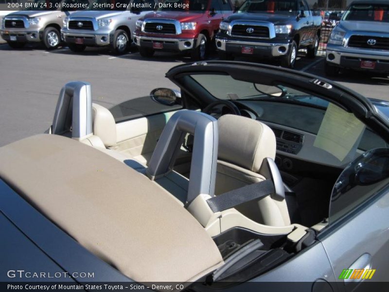 Sterling Gray Metallic / Dark Beige 2004 BMW Z4 3.0i Roadster
