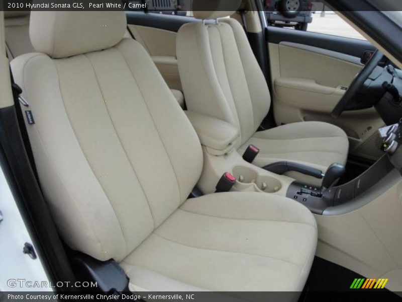 Pearl White / Camel 2010 Hyundai Sonata GLS