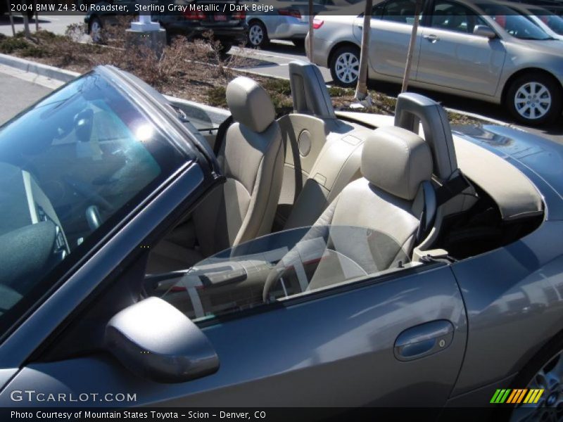 Sterling Gray Metallic / Dark Beige 2004 BMW Z4 3.0i Roadster