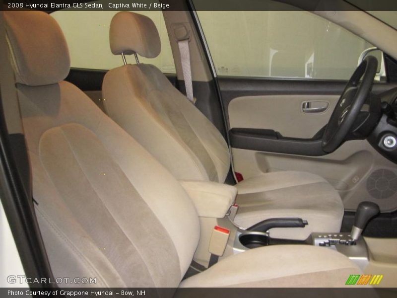 Captiva White / Beige 2008 Hyundai Elantra GLS Sedan