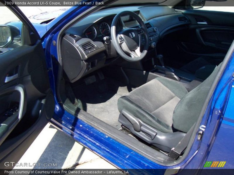 Belize Blue Pearl / Black 2009 Honda Accord LX-S Coupe
