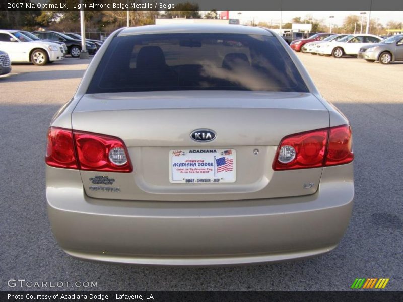 Light Almond Beige Metallic / Beige 2007 Kia Optima LX