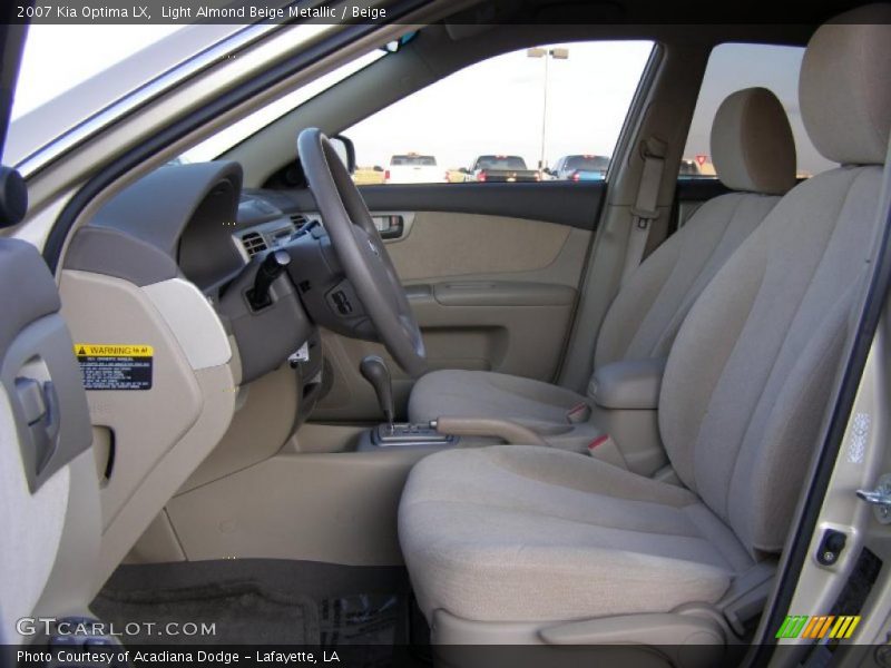 Light Almond Beige Metallic / Beige 2007 Kia Optima LX
