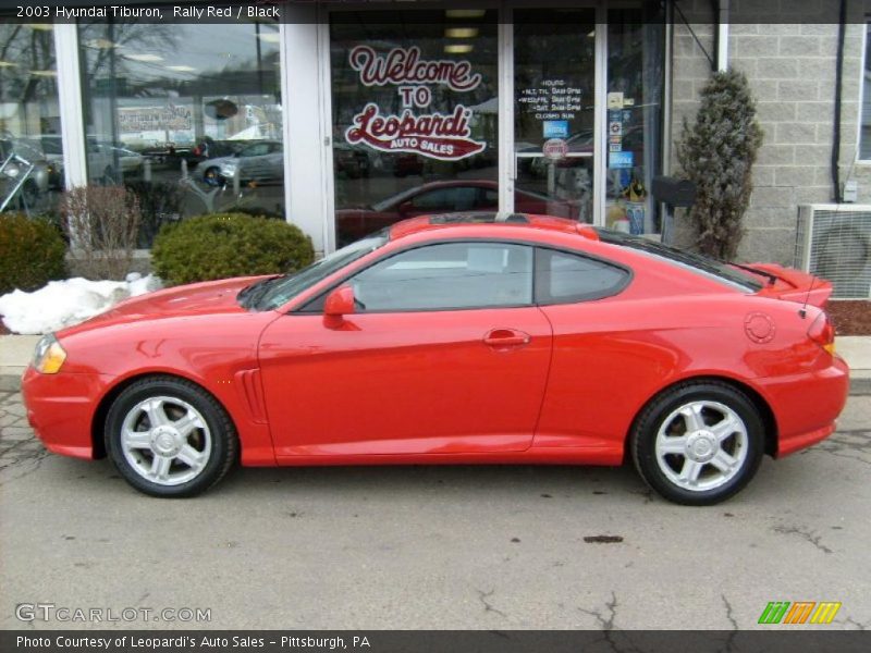 Rally Red / Black 2003 Hyundai Tiburon