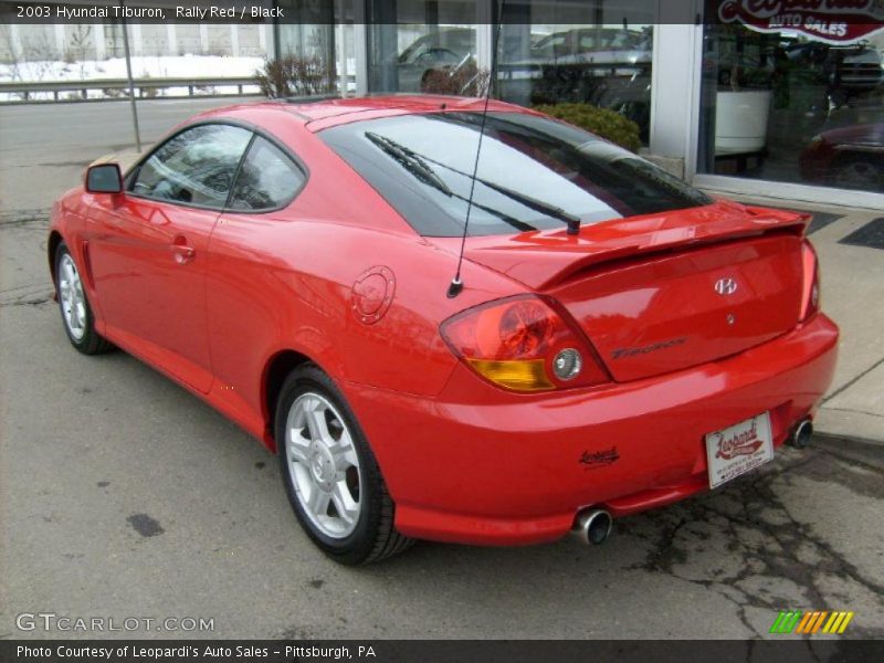 Rally Red / Black 2003 Hyundai Tiburon