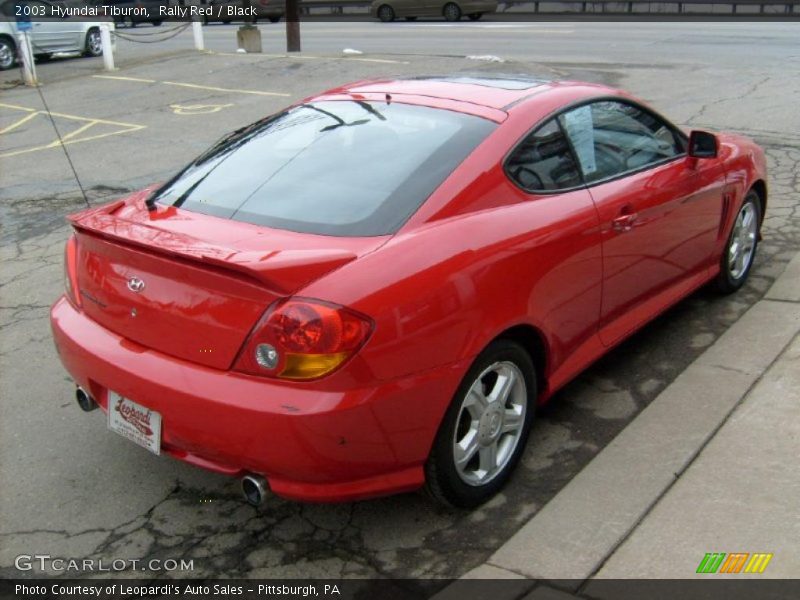 Rally Red / Black 2003 Hyundai Tiburon