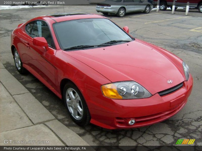 Rally Red / Black 2003 Hyundai Tiburon