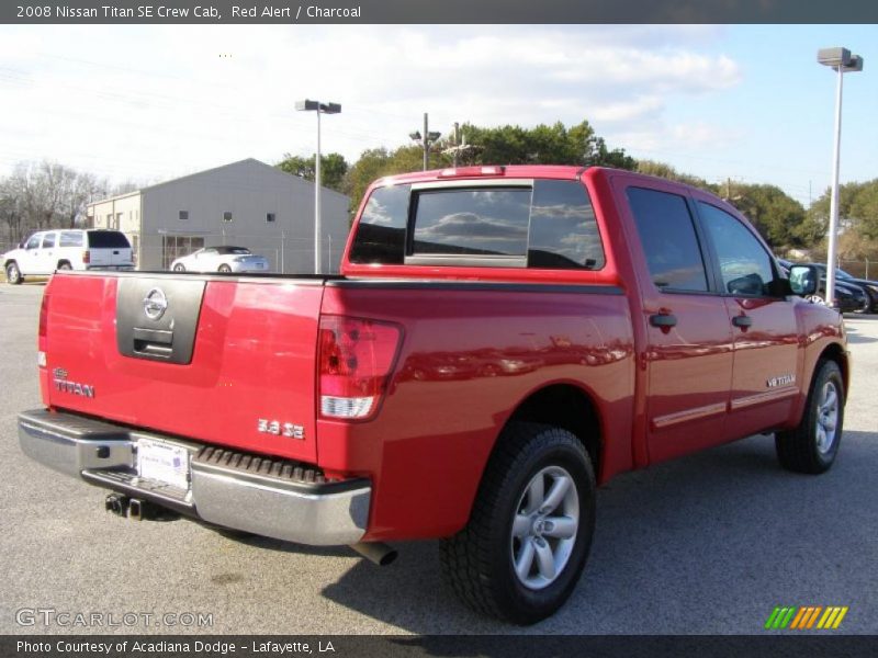 Red Alert / Charcoal 2008 Nissan Titan SE Crew Cab