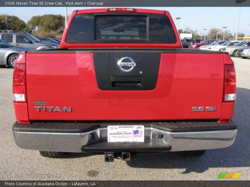 Red Alert / Charcoal 2008 Nissan Titan SE Crew Cab