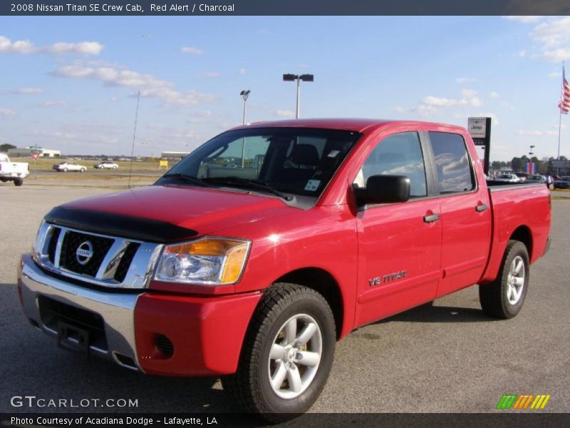 Red Alert / Charcoal 2008 Nissan Titan SE Crew Cab
