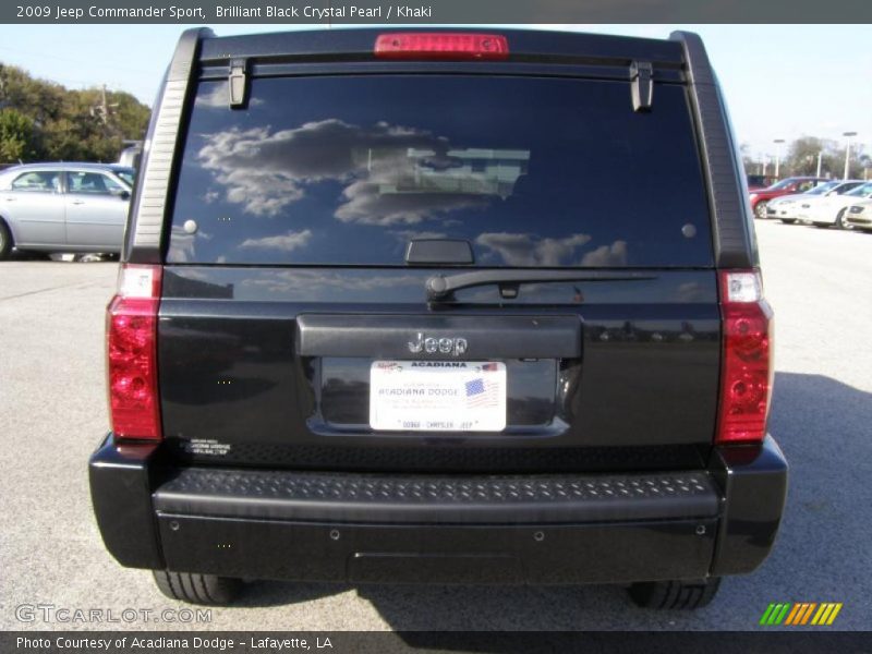Brilliant Black Crystal Pearl / Khaki 2009 Jeep Commander Sport