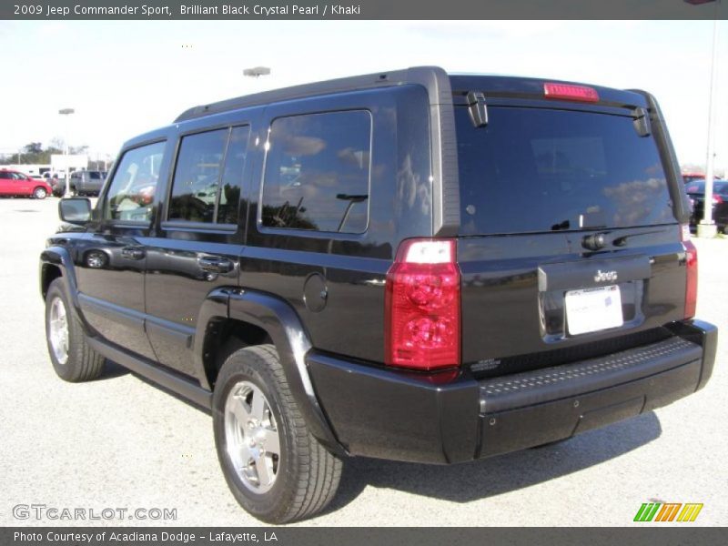 Brilliant Black Crystal Pearl / Khaki 2009 Jeep Commander Sport