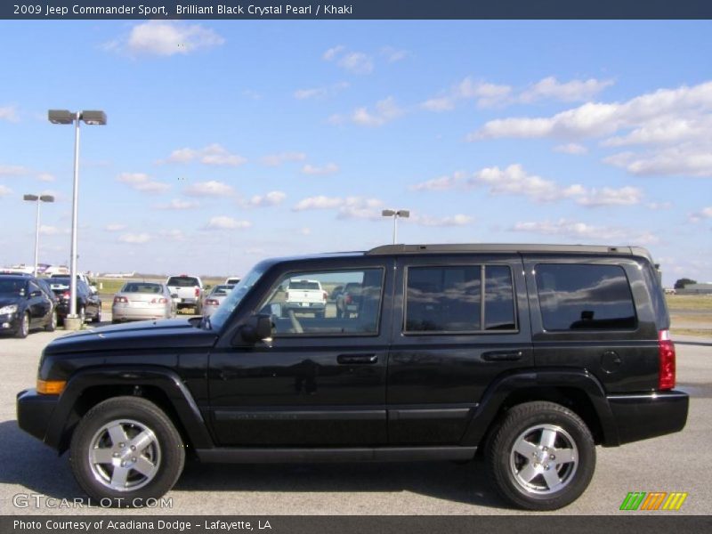 Brilliant Black Crystal Pearl / Khaki 2009 Jeep Commander Sport