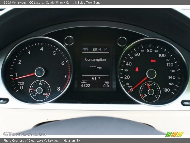 Candy White / Cornsilk Beige Two-Tone 2009 Volkswagen CC Luxury