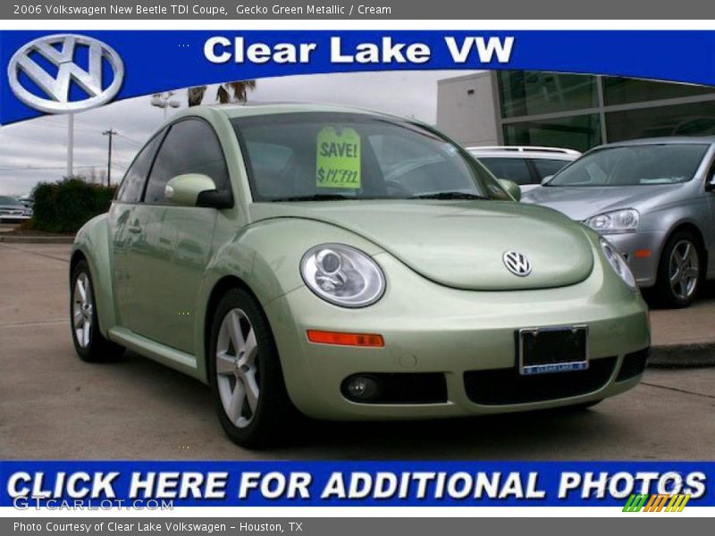 Gecko Green Metallic / Cream 2006 Volkswagen New Beetle TDI Coupe