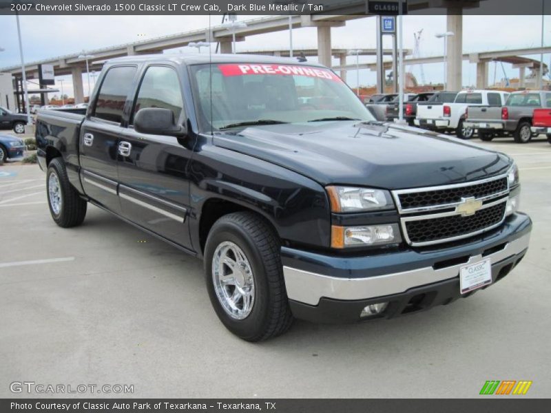 Dark Blue Metallic / Tan 2007 Chevrolet Silverado 1500 Classic LT Crew Cab