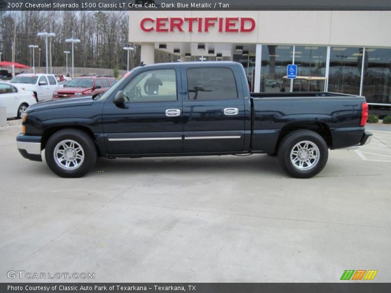 Dark Blue Metallic / Tan 2007 Chevrolet Silverado 1500 Classic LT Crew Cab