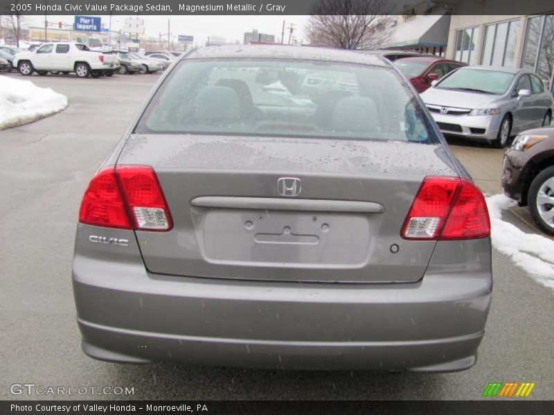 Magnesium Metallic / Gray 2005 Honda Civic Value Package Sedan