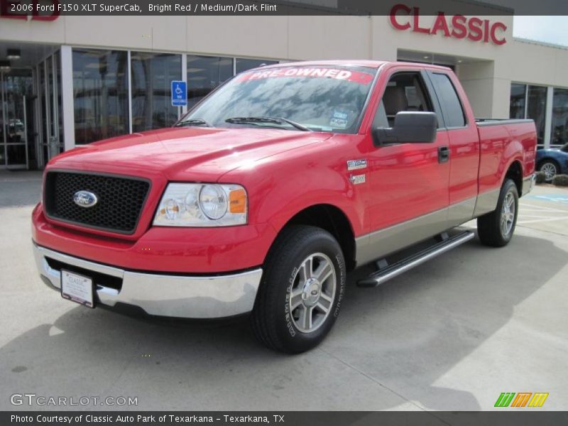Bright Red / Medium/Dark Flint 2006 Ford F150 XLT SuperCab