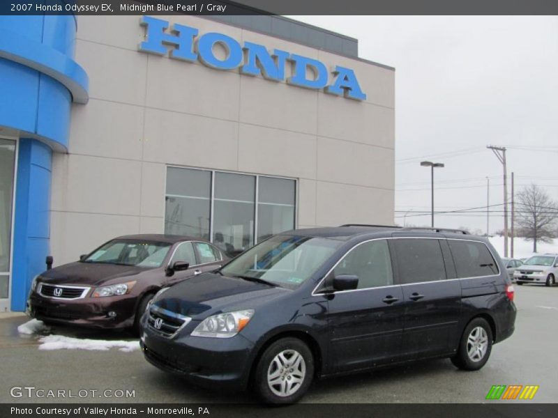 Midnight Blue Pearl / Gray 2007 Honda Odyssey EX