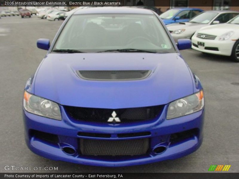 Electric Blue / Black Alcantara 2006 Mitsubishi Lancer Evolution IX