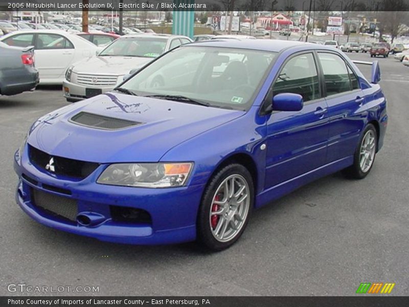 Electric Blue / Black Alcantara 2006 Mitsubishi Lancer Evolution IX