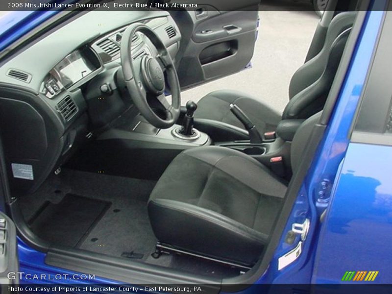Electric Blue / Black Alcantara 2006 Mitsubishi Lancer Evolution IX