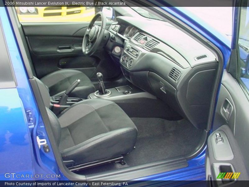 Electric Blue / Black Alcantara 2006 Mitsubishi Lancer Evolution IX