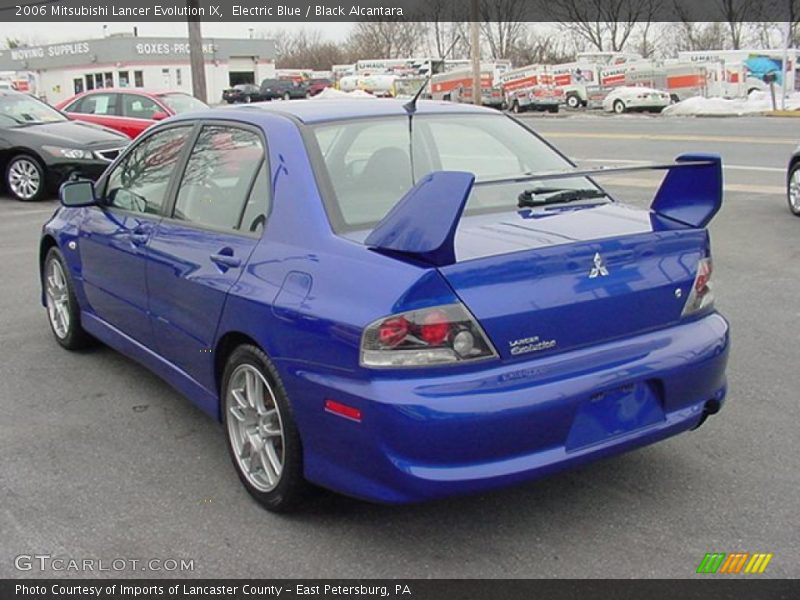 Electric Blue / Black Alcantara 2006 Mitsubishi Lancer Evolution IX