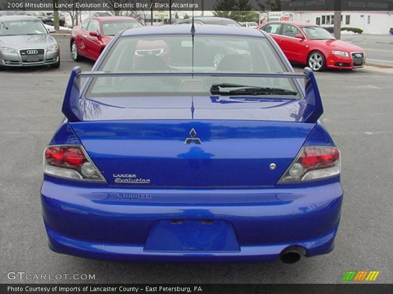 Electric Blue / Black Alcantara 2006 Mitsubishi Lancer Evolution IX